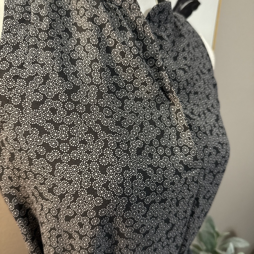 LOFT Black Floral Mini Dress - Picture 3 of 5